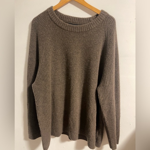 Mongolian Cashmere Fisherman Crewneck Sweater (3X) - Picture 3 of 5